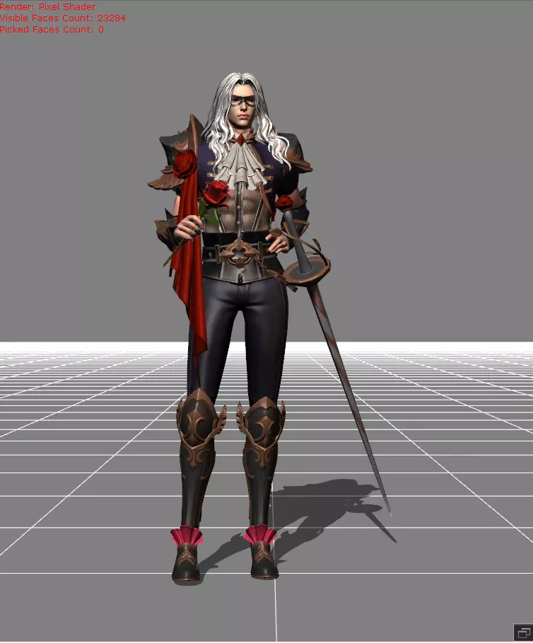 Lancelot Masked Knight Low-poly 3D model