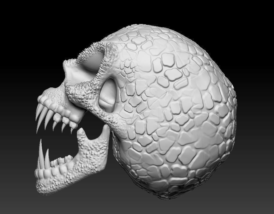 Improvised Tarkatan-like Skull 3D model_3