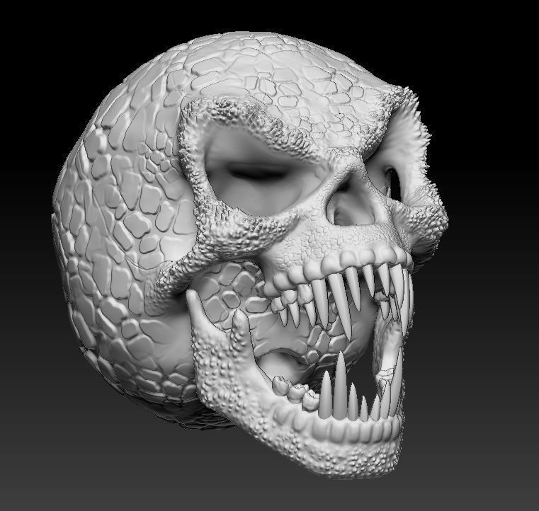Improvised Tarkatan-like Skull 3D model_2