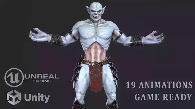 Vampire lord Low-poly 3D model
