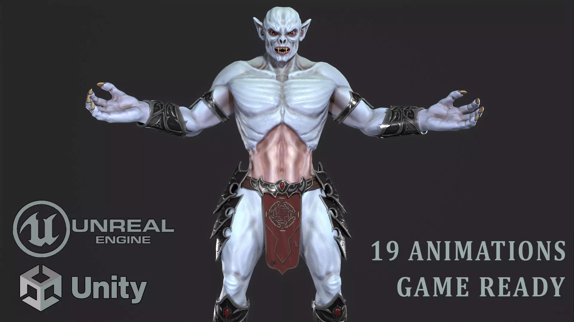 Vampire lord Low-poly 3D model