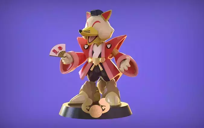 BIG CHEESE   Samurai Pizza Cats Fanart 3D print model