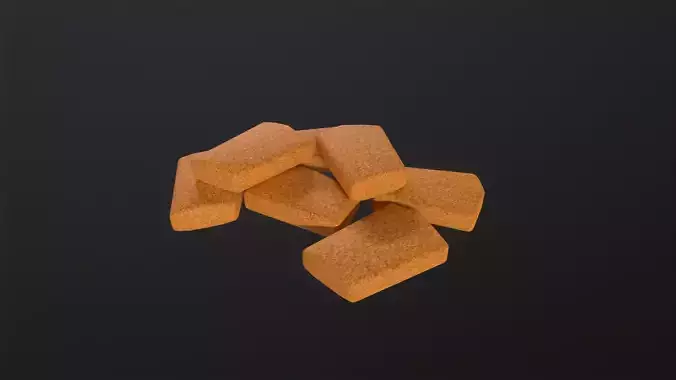 Chicken nuggets 3D Model Low-poly 3D model