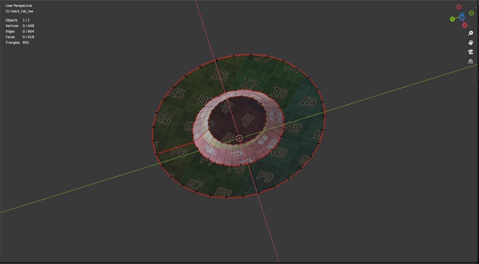 Black Top Hat -Vendetta Hat Low-poly 3D model_9