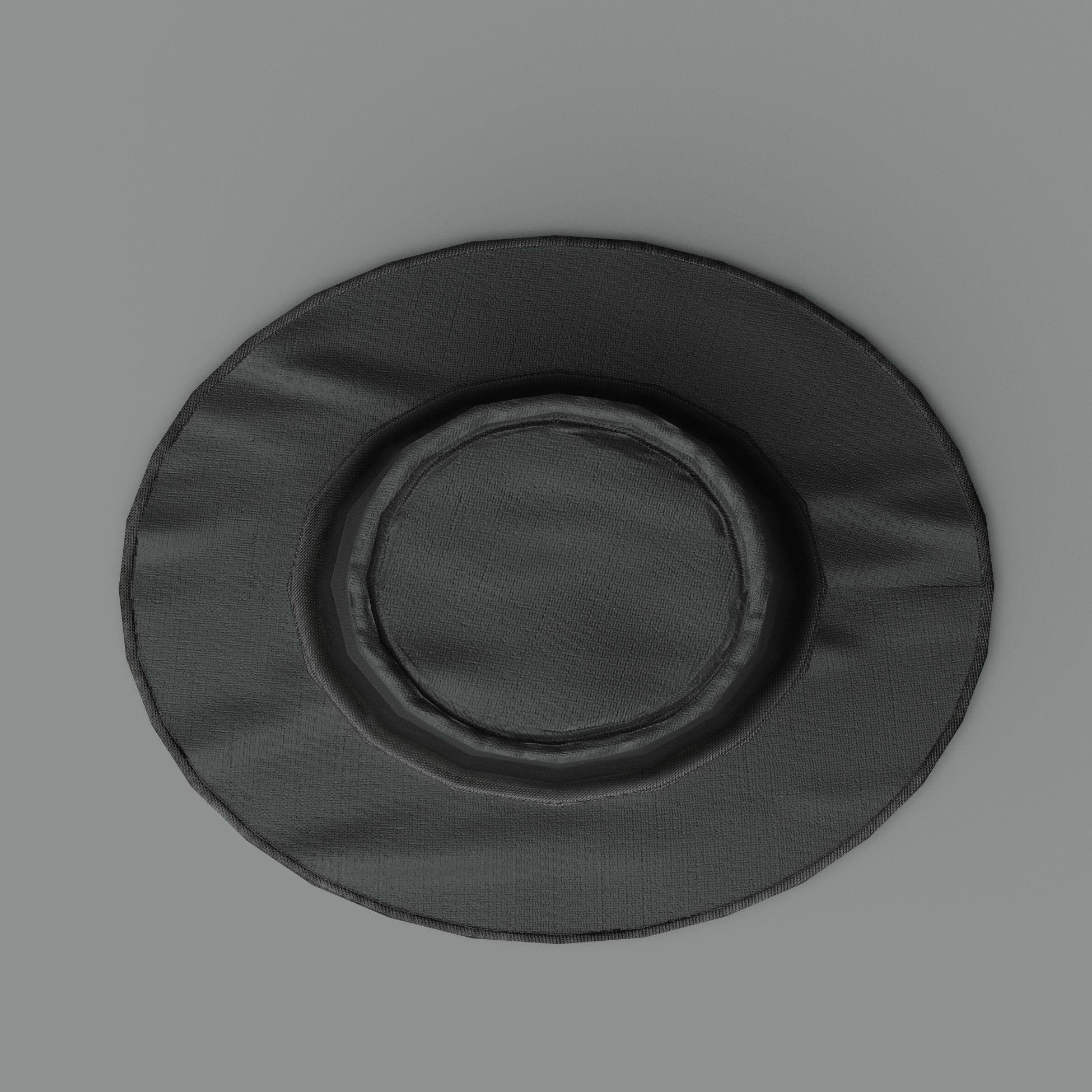 Black Top Hat -Vendetta Hat Low-poly 3D model_5