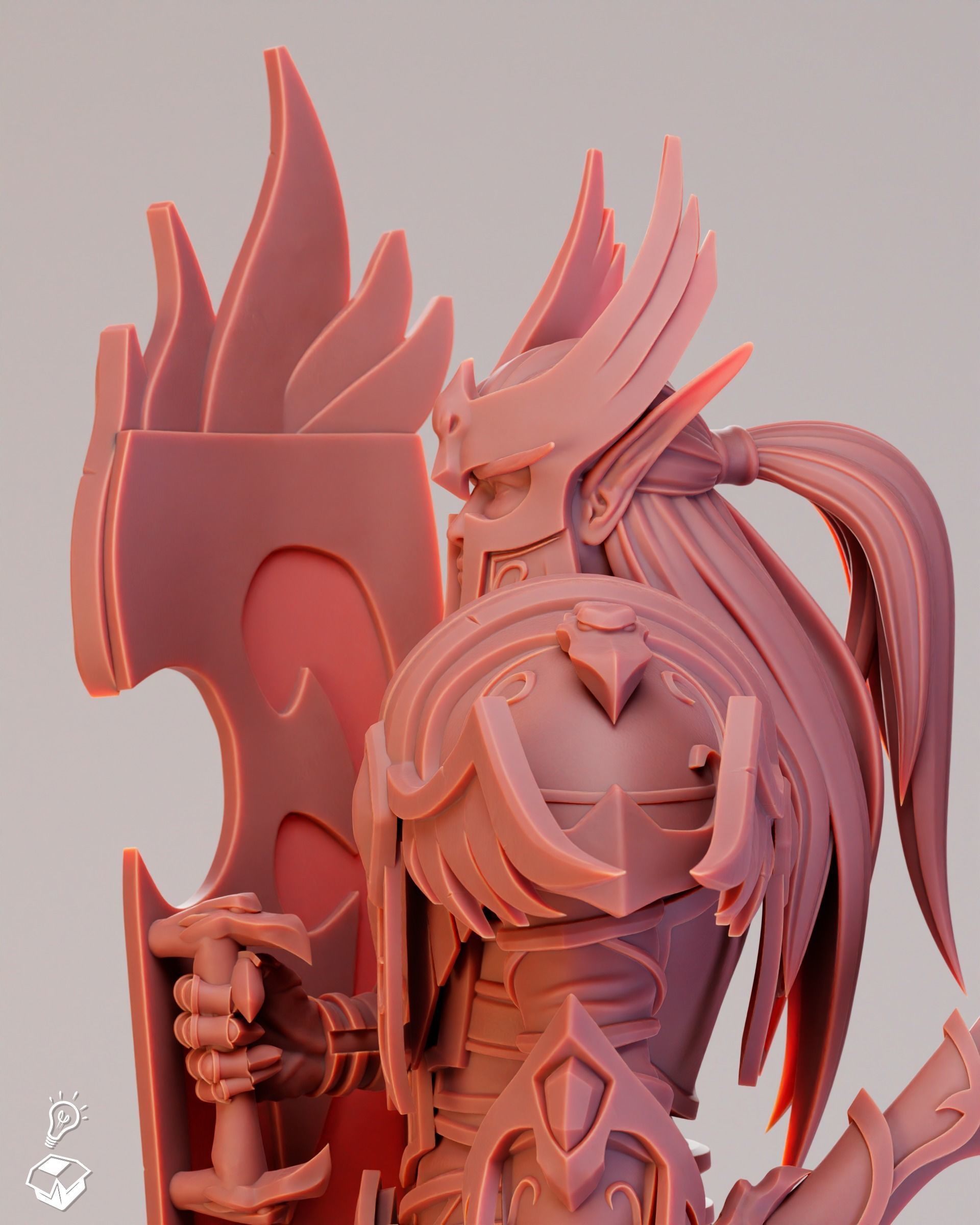 Blood Elf Guard - Heritage Set 3D print model_5
