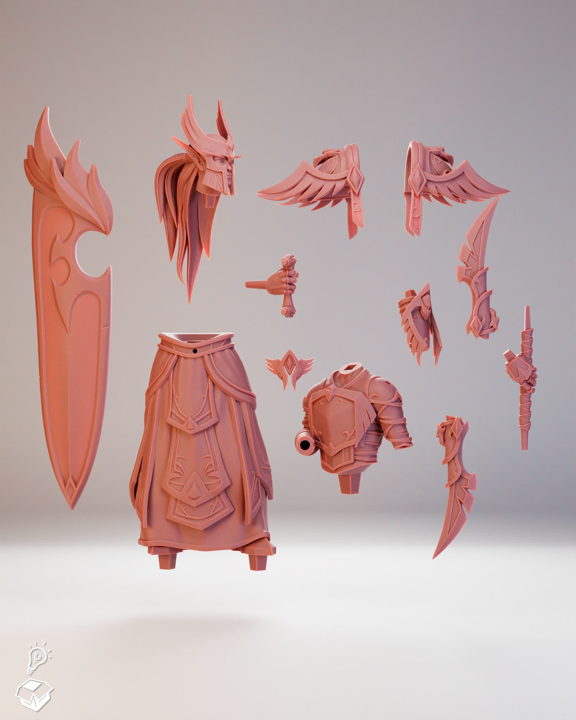 Blood Elf Guard - Heritage Set 3D print model_6