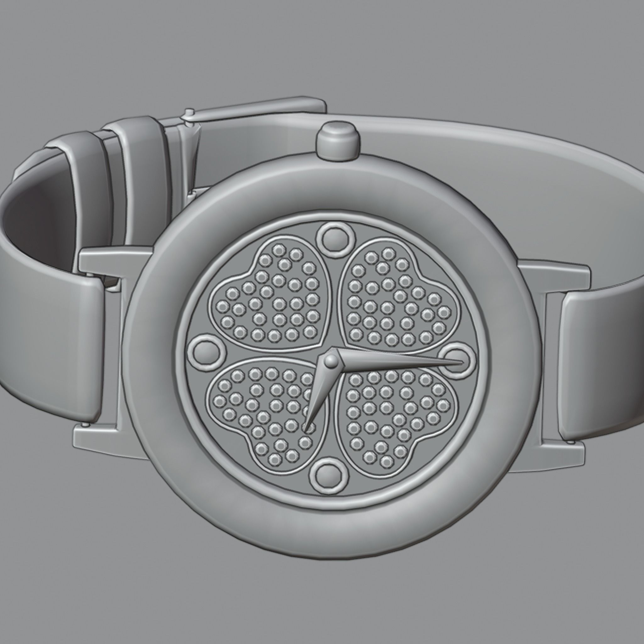 Watch hearts 3D model_1