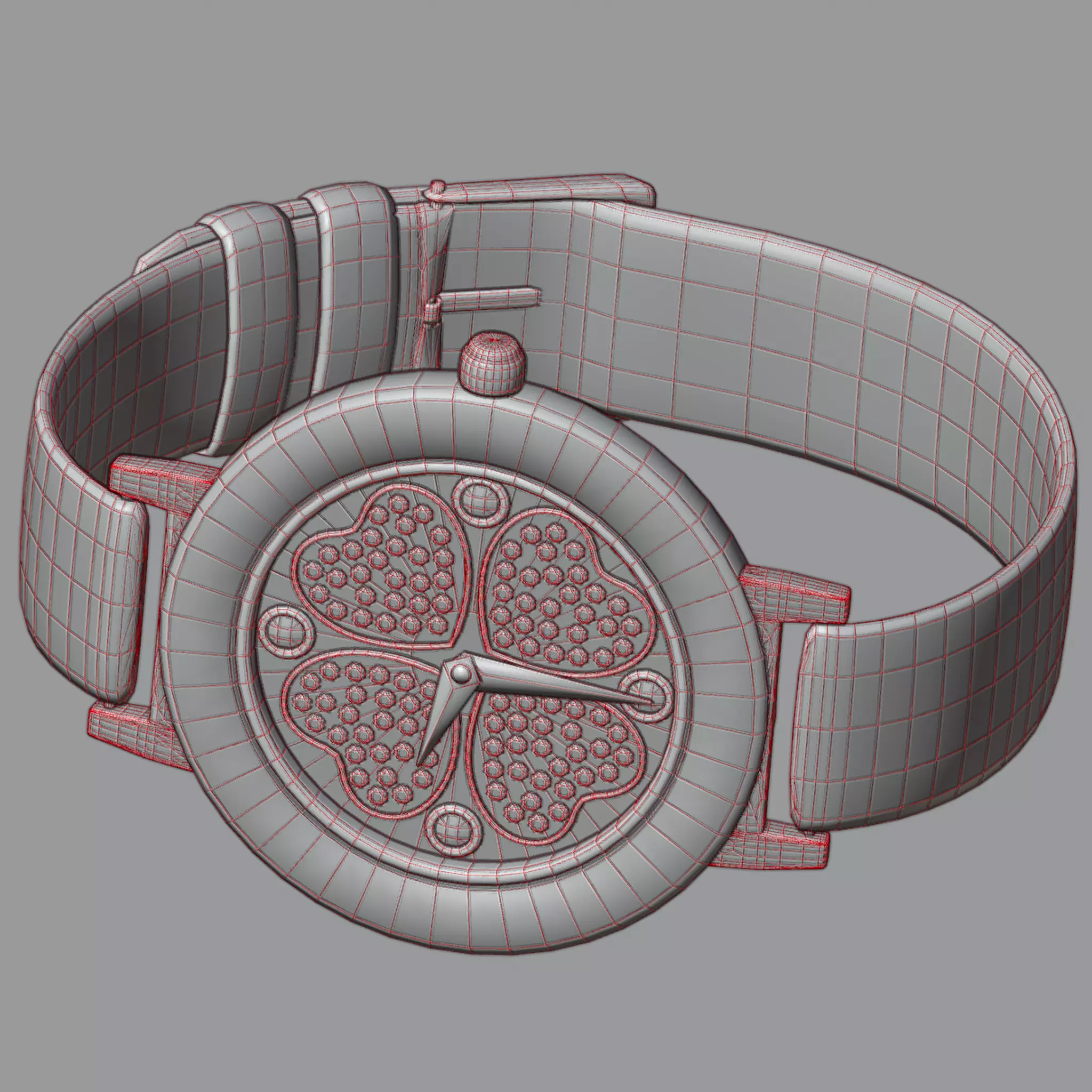 Watch hearts 3D model_0