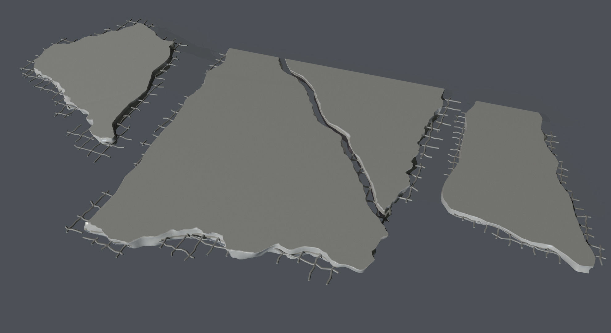 Ruins Kitbash Collection - 96 pieces  3D model_4