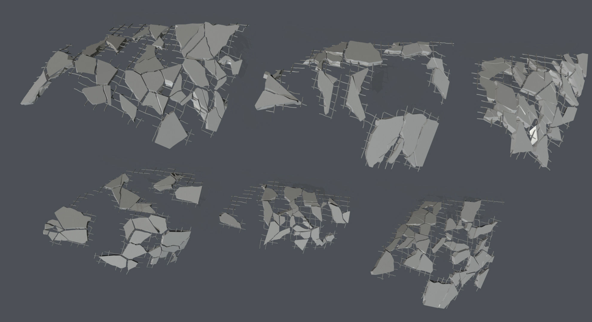 Ruins Kitbash Collection - 96 pieces  3D model_2