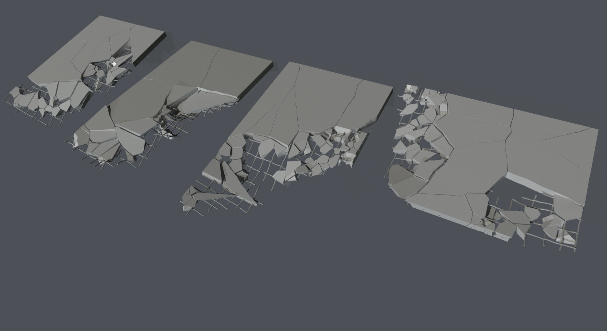 Ruins Kitbash Collection - 96 pieces  3D model_3