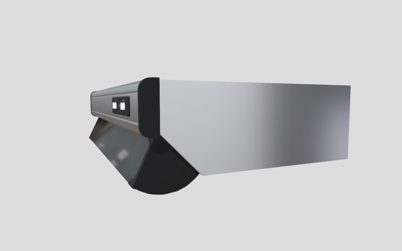 Cooker hood Low-poly 3D model_3
