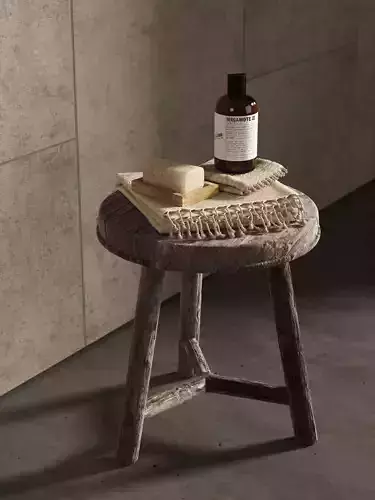 Stool with Body Care Products 2