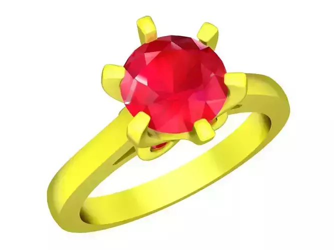A5324 Cute Diamond Ring for Women 3D Model