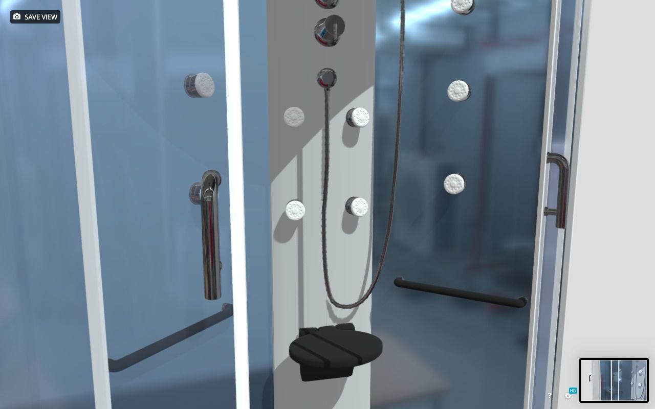 Cabine shower - Banos 3D model_4