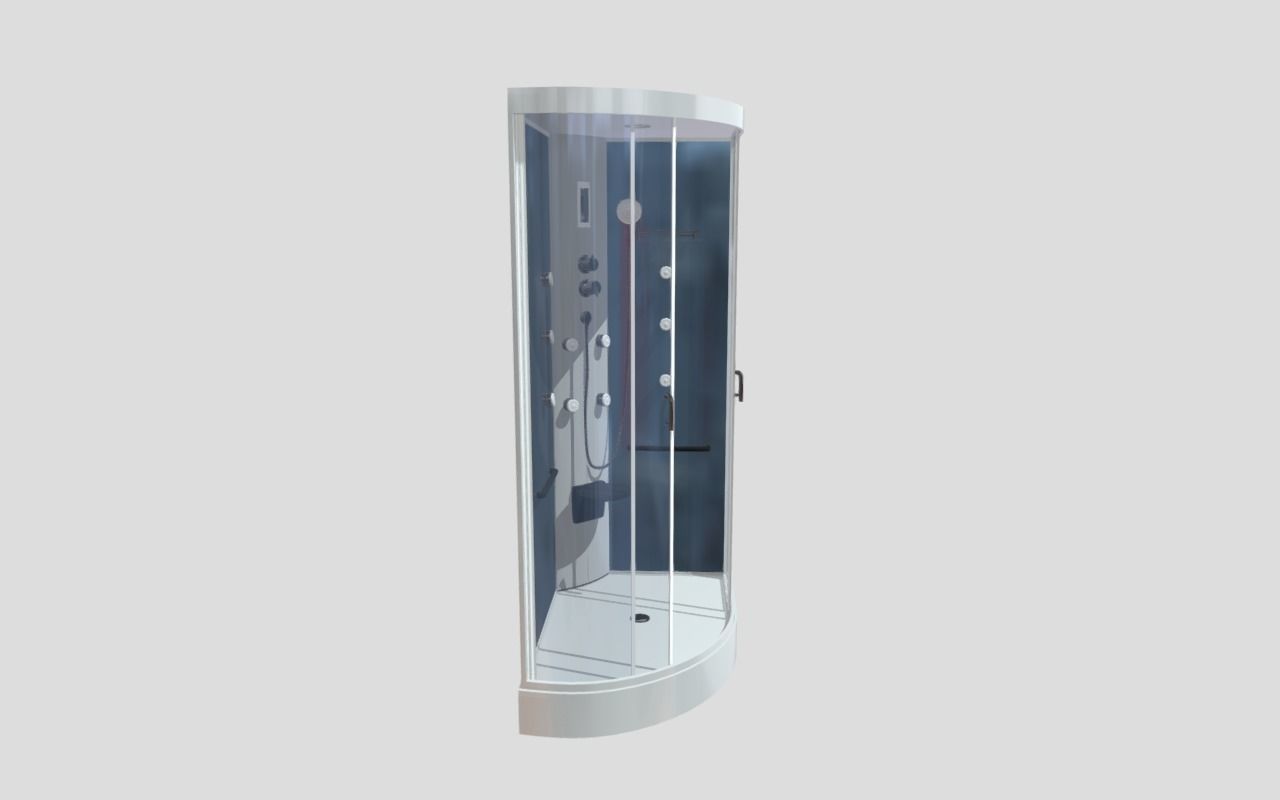 Cabine shower - Banos 3D model_1