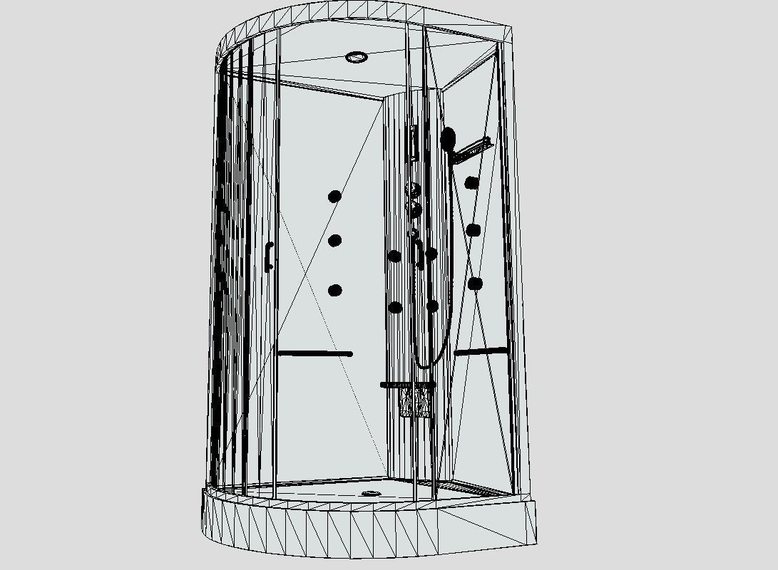 Cabine shower - Banos 3D model_7
