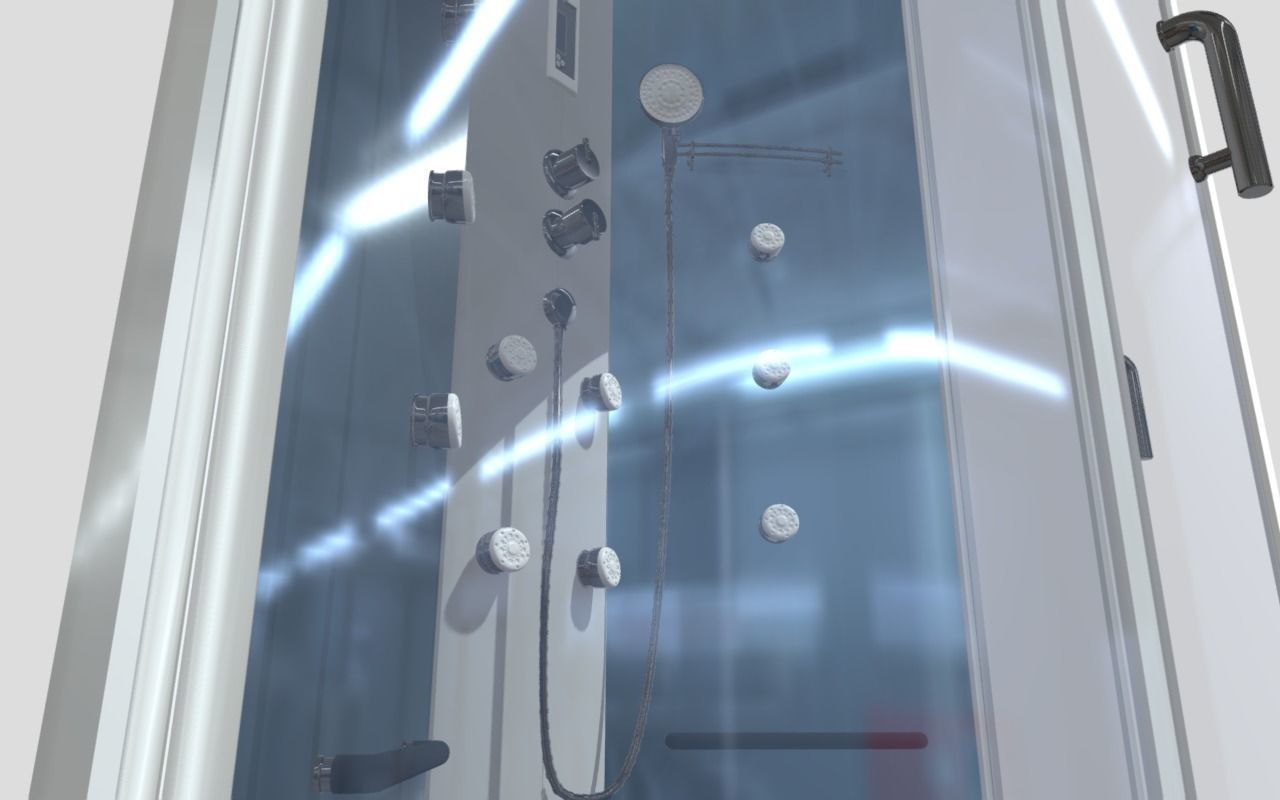 Cabine shower - Banos 3D model_5