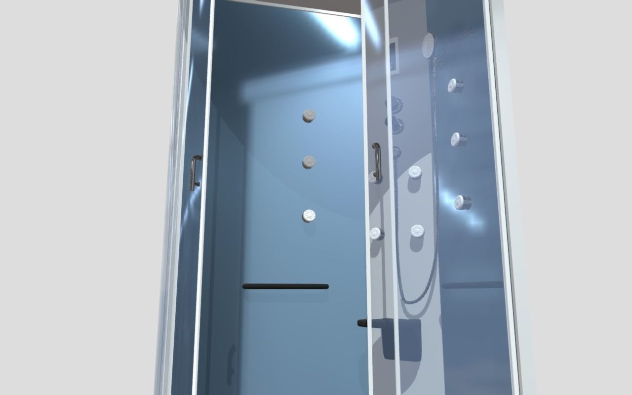 Cabine shower - Banos 3D model_2