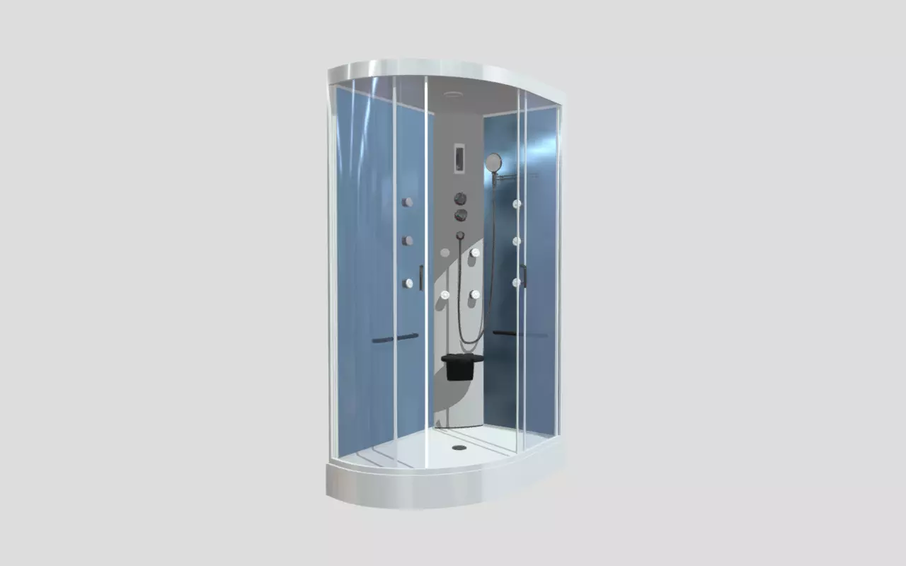 Cabine shower - Banos 3D model_0