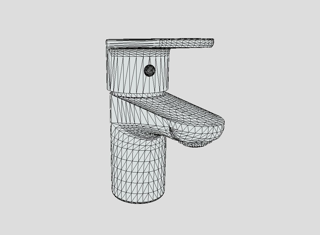 Single lever Low-poly 3D model_7