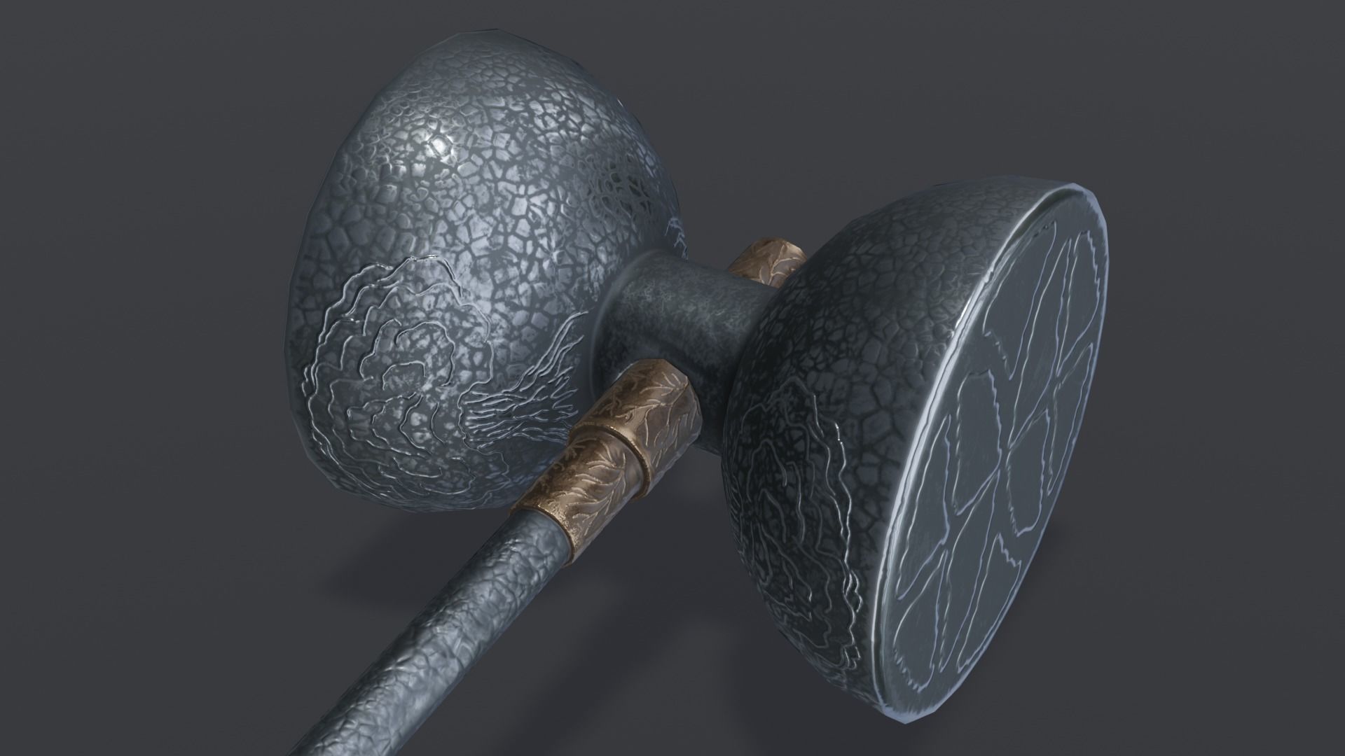 Hammer 06 Low-poly 3D model_1