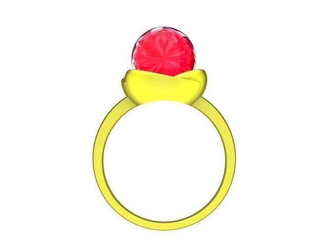 5327 Pearl ring for lady Free 3D print model