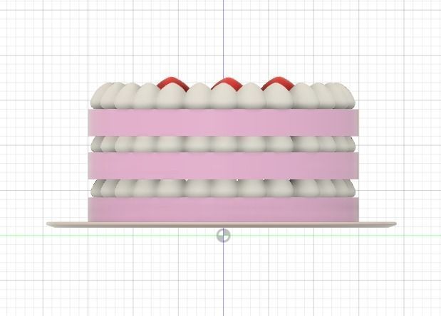 Strawberry Layered Cake 3D print model_3
