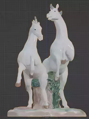 Miniature Sculptured Horses for 3D printing