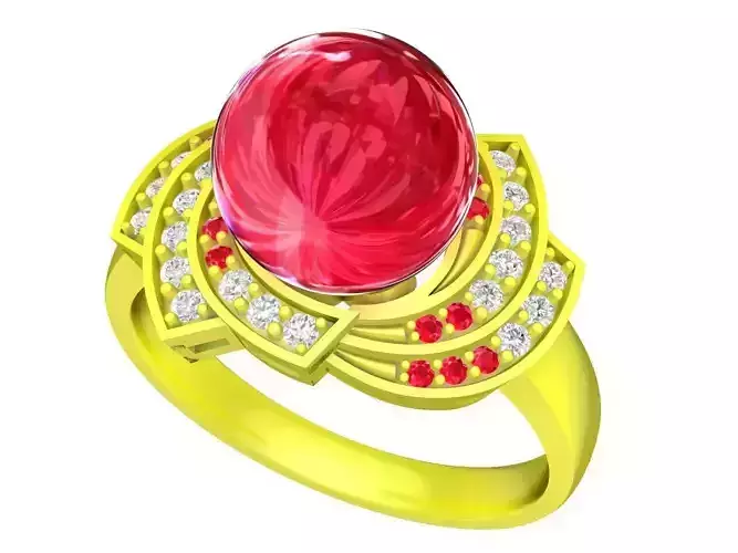 A5333 Pearl and Diamond Fashion Ring for Lady