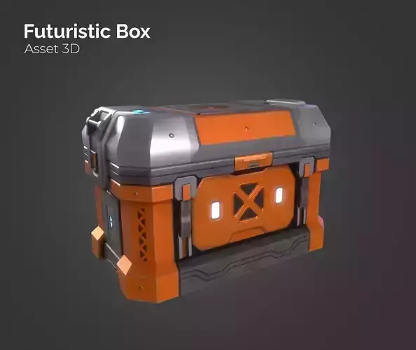 Futuristic Box  Free low-poly 3D model