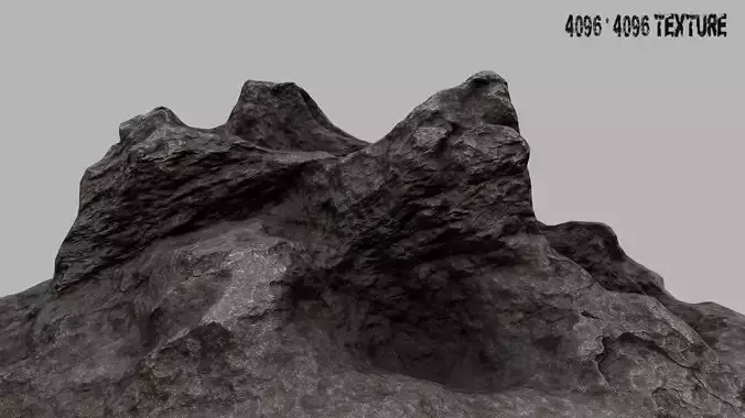 Rock mountain with rocks