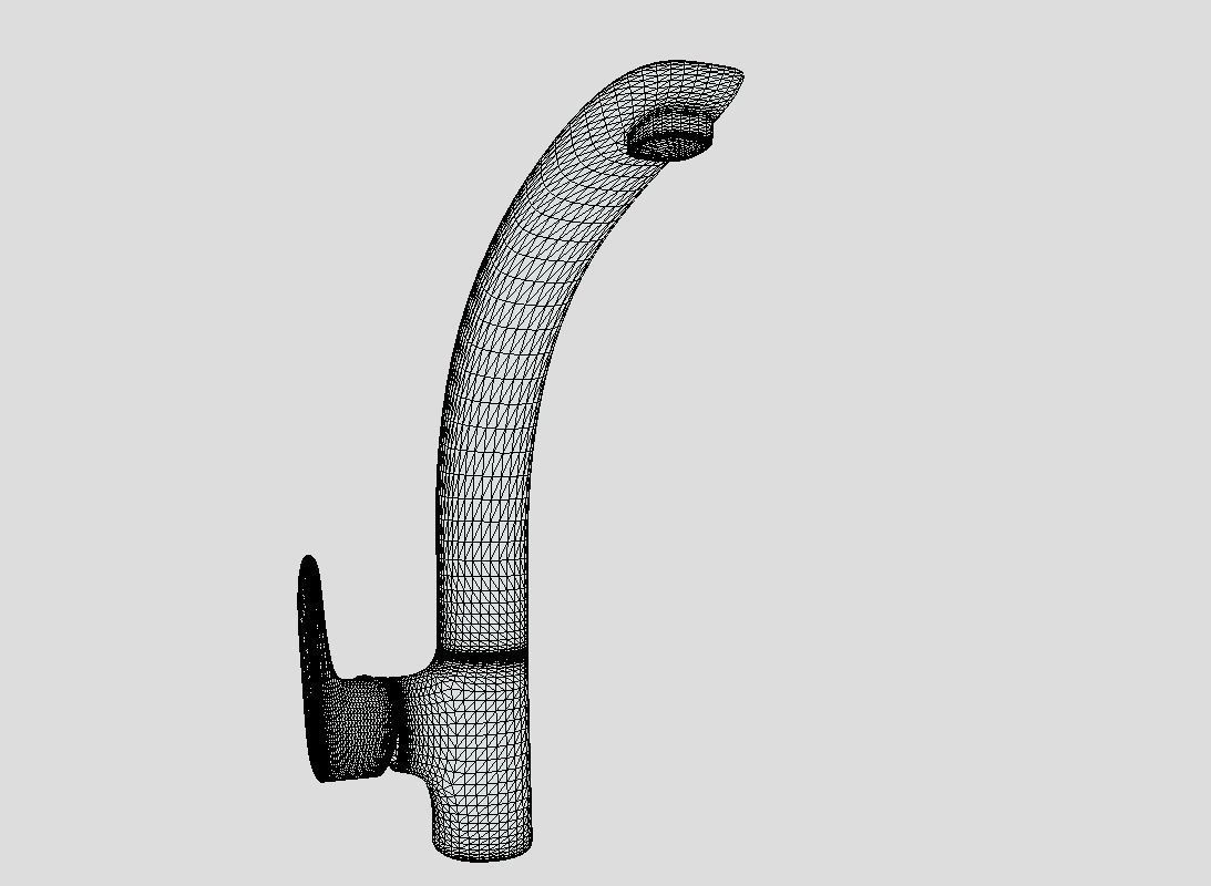 Single lever faucet Low-poly 3D model_6