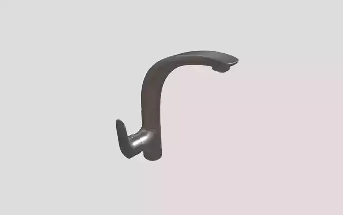 Single lever faucet Low-poly 3D model