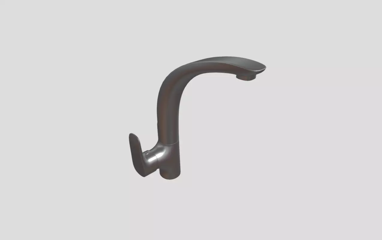 Single lever faucet Low-poly 3D model_0