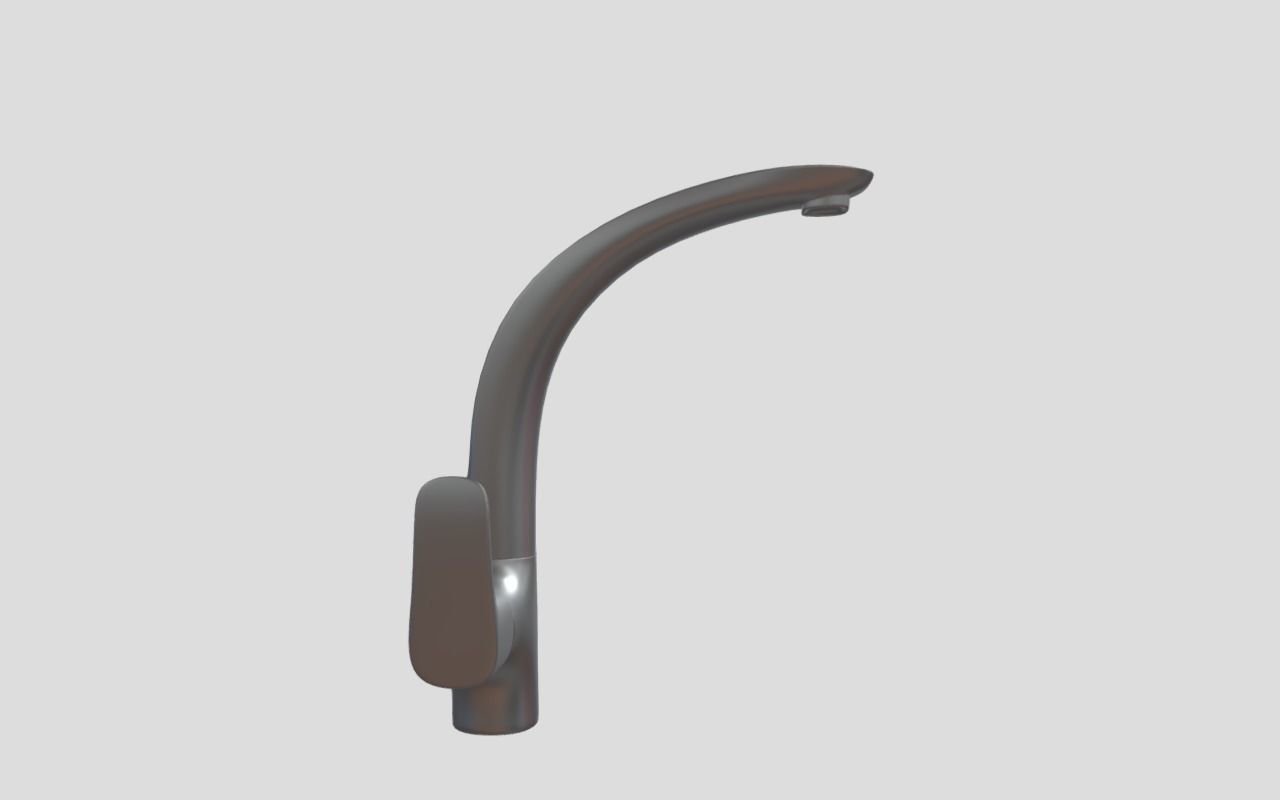Single lever faucet Low-poly 3D model_3