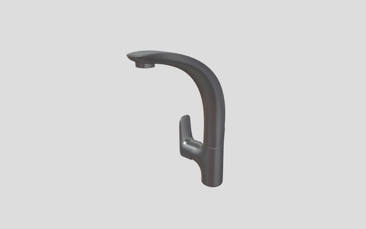 Single lever faucet Low-poly 3D model_1