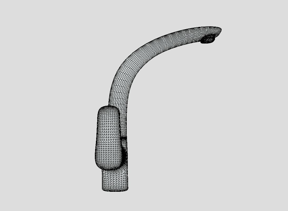 Single lever faucet Low-poly 3D model_7