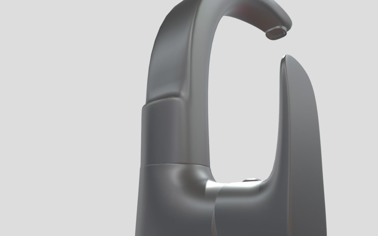 Single lever faucet Low-poly 3D model_5