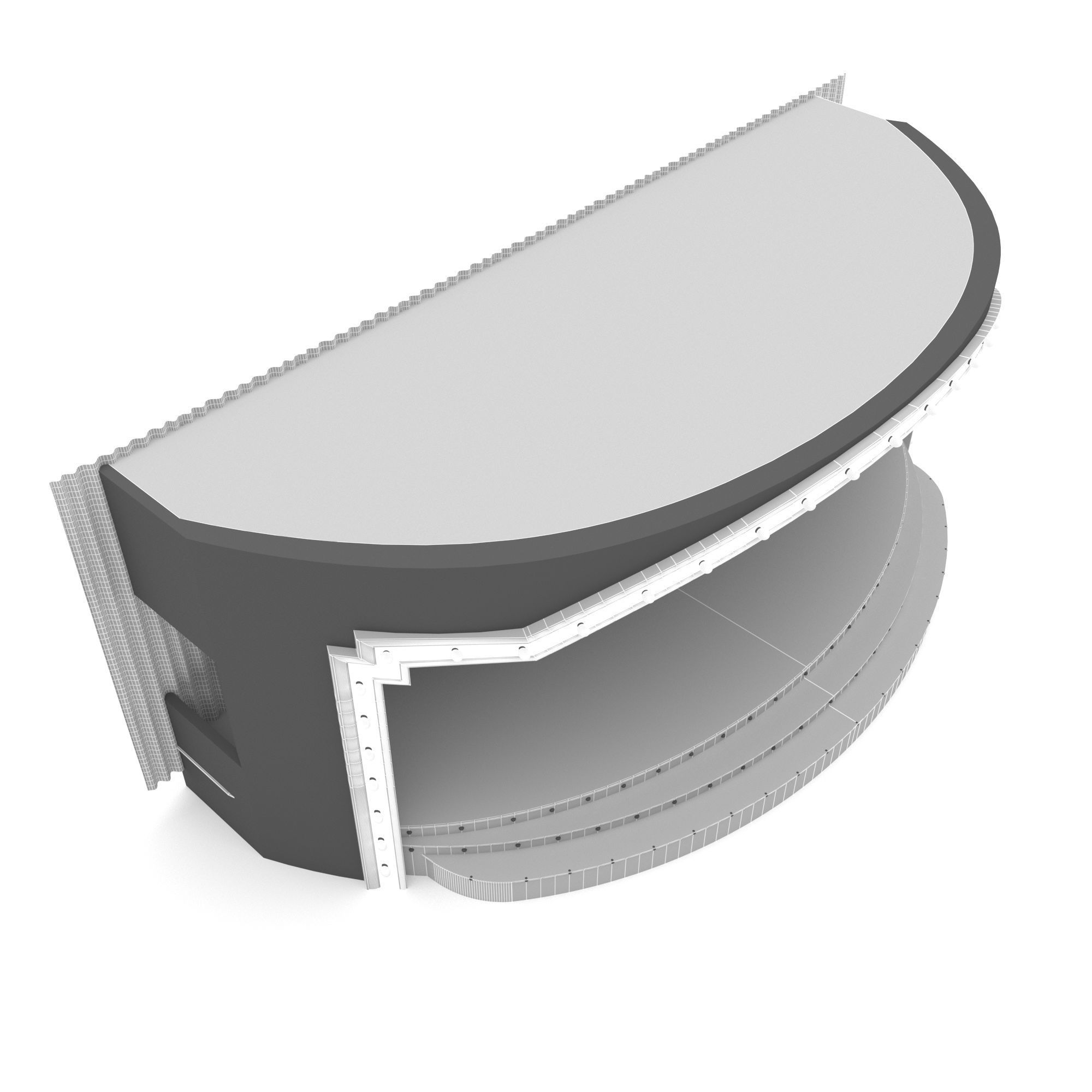 retro stage Low-poly 3D model_7