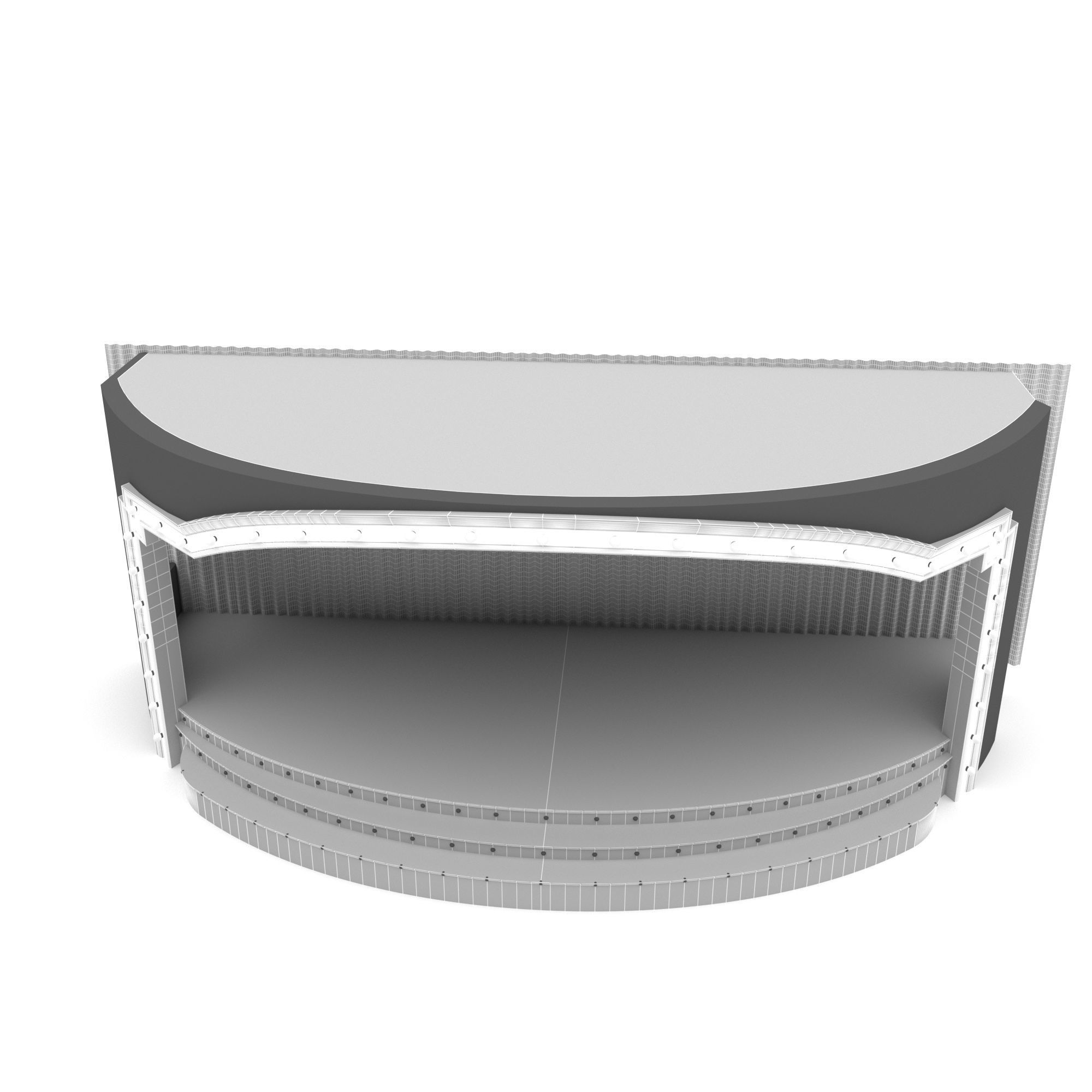 retro stage Low-poly 3D model_6