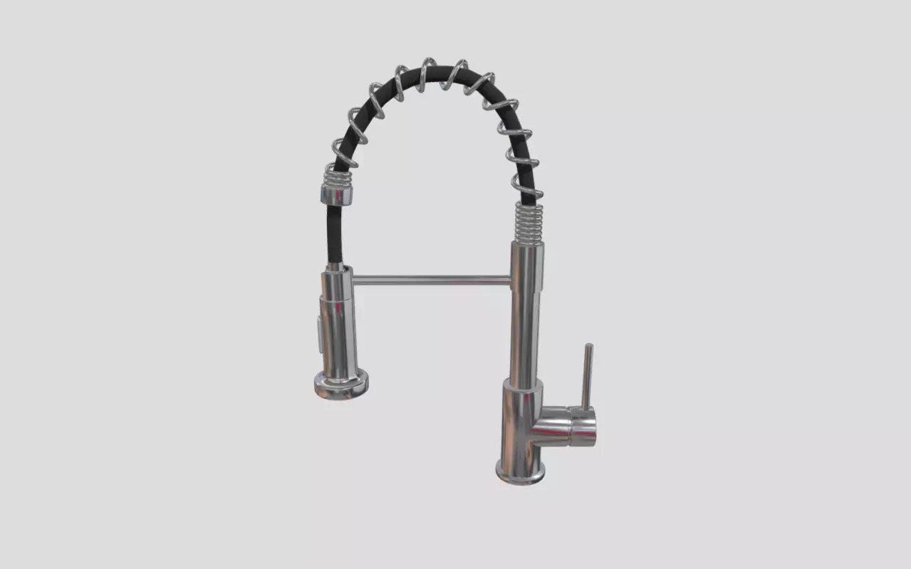 Single lever faucet 2 Low-poly 3D model_0