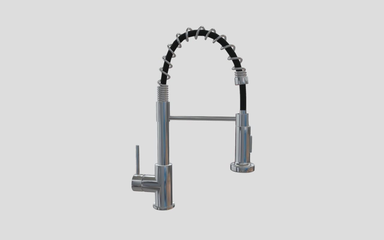 Single lever faucet 2 Low-poly 3D model_2