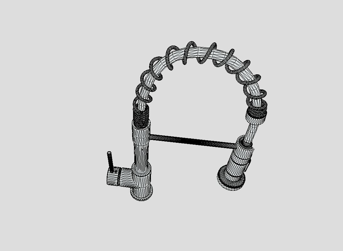 Single lever faucet 2 Low-poly 3D model_8