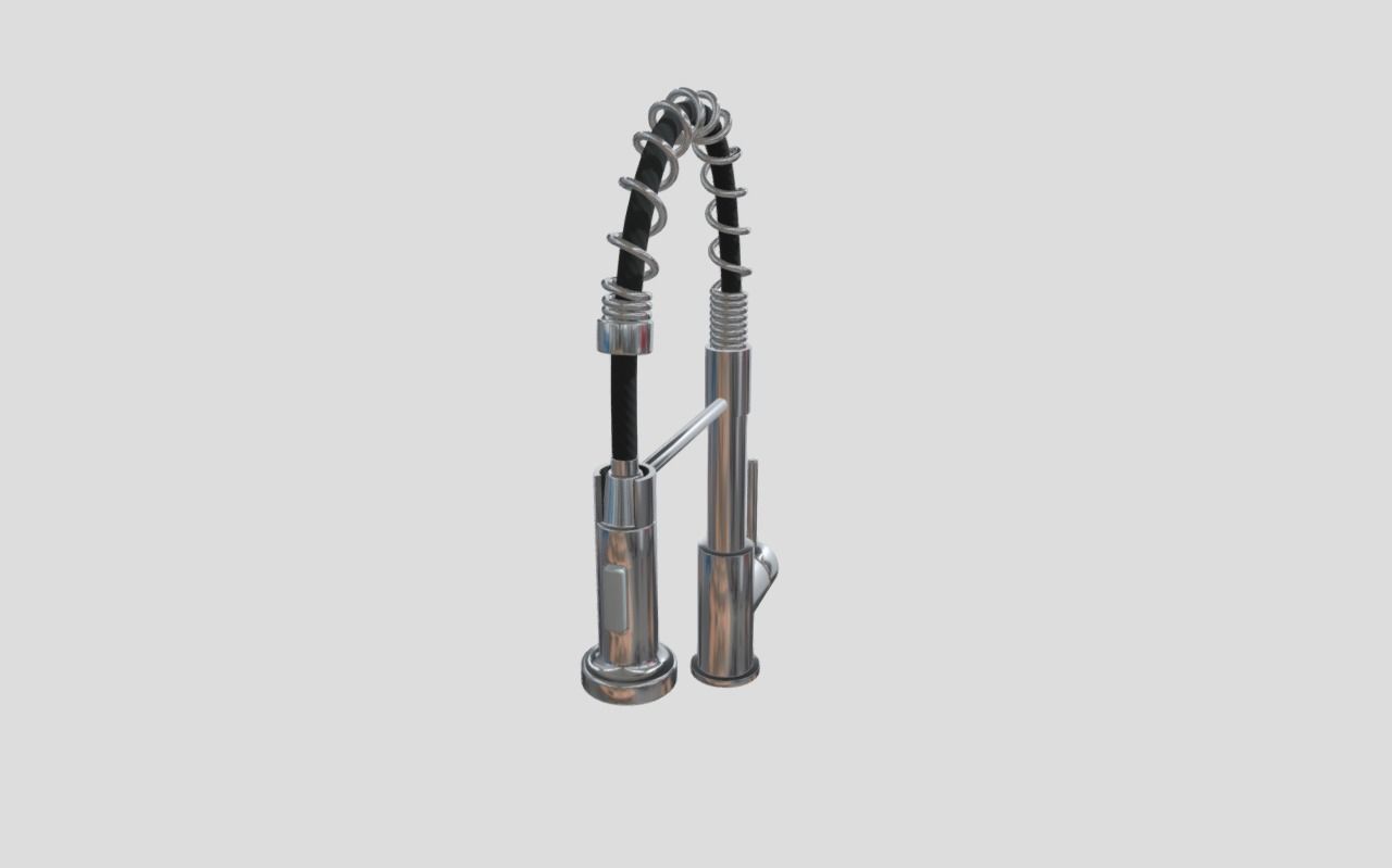 Single lever faucet 2 Low-poly 3D model_1