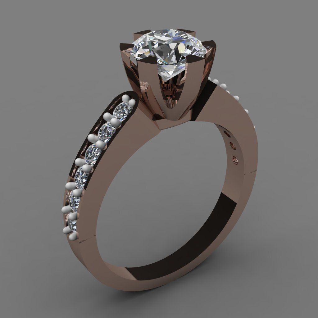 Wedding Engagement Women Ring STL FBX JCD Details 3D print model 3D print model_1