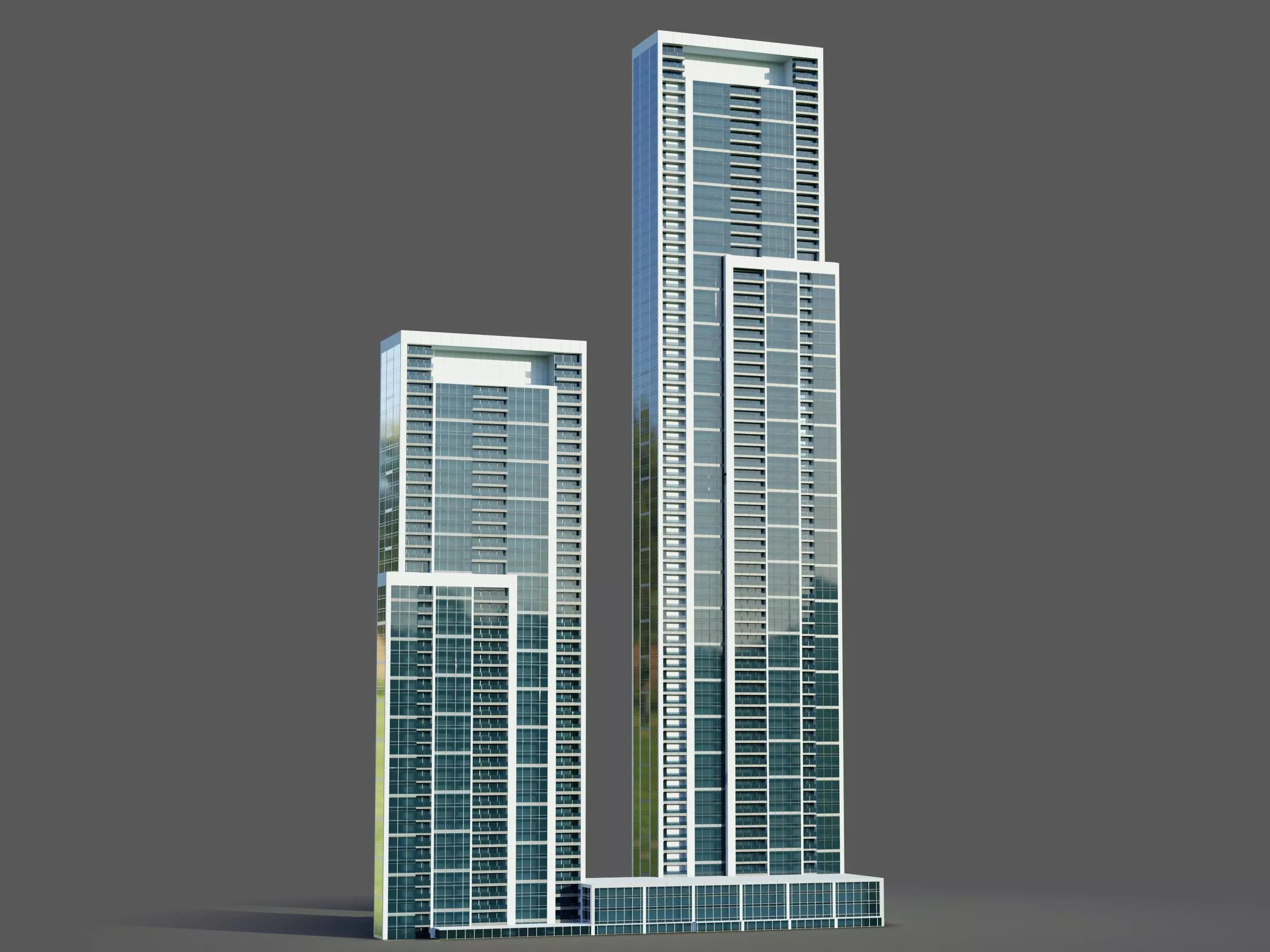Forte towers - Dubai 3D model_0