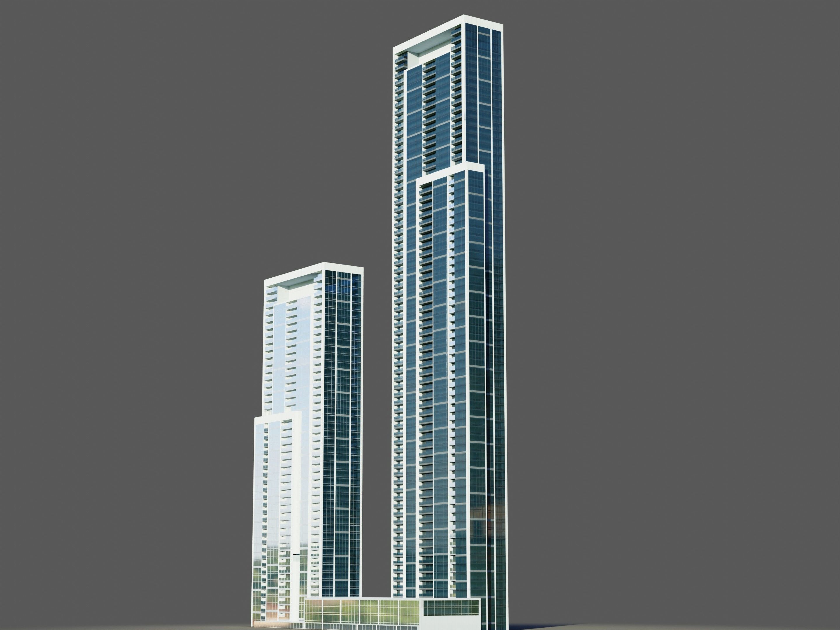 Forte towers - Dubai 3D model_2