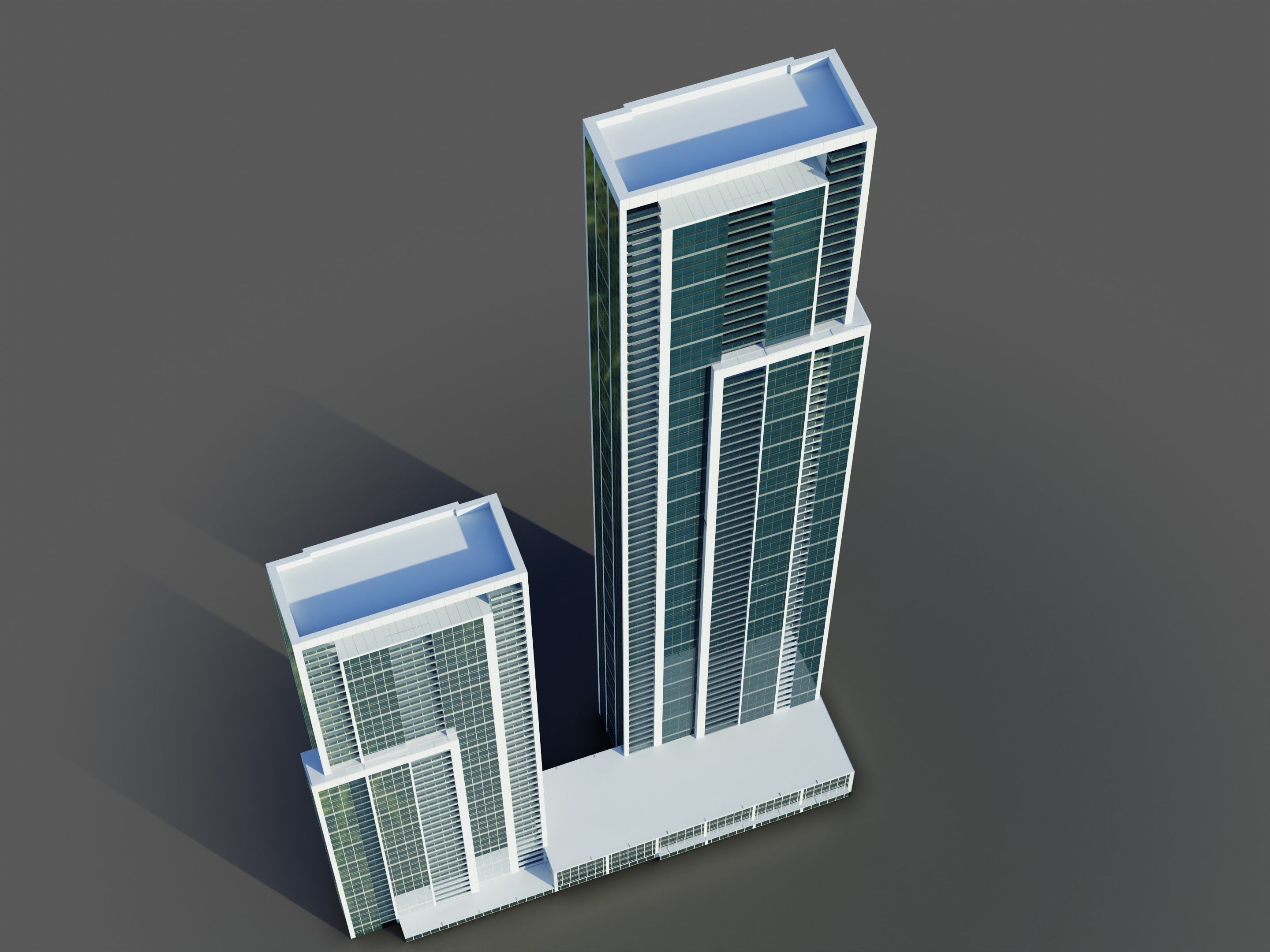 Forte towers - Dubai 3D model_1